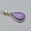 Charoite Pendant in 925 Silver , 1 Piece,  3cm-4.5cm,  No Chain - 5 Options