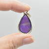 Amethyst Pendant in 925 Silver , 1 Piece,  2.3-2.4cm,  No Chain - 7 Options