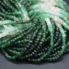 Emerald Irregular Faceted Rondelle Beads (Mixed Colours), 2-3mm x 1.5-2mm, 16'' Strand - Gemstone Beads for Jewellery  Emerald Irregular Faceted Rondelle Beads (Mixed Colours), 2-3mm x 1.5-2mm, 16'' Strand - Gemstone Beads for Jewellery
