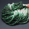 Emerald Irregular Faceted Rondelle Beads (Mixed Colours), 2-3mm x 1.5-2mm, 16'' Strand - Gemstone Beads for Jewellery  Emerald Irregular Faceted Rondelle Beads (Mixed Colours), 2-3mm x 1.5-2mm, 16'' Strand - Gemstone Beads for Jewellery