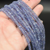 Tanzanite Irregular Faceted Rondelle Beads, 3-4mm x 1.8-3mm, 20'' Strand - Gemstone Beads for Jewellery Tanzanite Irregular Faceted Rondelle Beads, 3-4mm x 1.8-3mm, 20'' Strand - Gemstone Beads for Jewellery