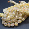 Golden Rutilated Quartz Round Beads - 4,6,8,9,10mm - 14'' Strand - Natural Gemstone for Jewellery Making