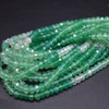 Mixed Green Agate Semi-Precious Gemstone FACETED Rondelle Beads  5mm x 3mm  15 Strand