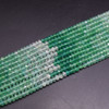 Mixed Green Agate Semi-Precious Gemstone FACETED Rondelle Beads  5mm x 3mm  15 Strand