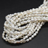 Natural Freshwater Baroque Nugget Pearl Beads - White - 4mm - 6mm - 15'' Strand, for Jewellery making DIY