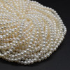 Natural Freshwater Potato Round Pearl Beads - White - 3mm - 3.5mm - 15'' Strand, for Jewellery making DIY