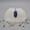 Charoite Pendant In 925 Silver - 1 Piece - 4.5cm - No Chain