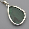 Malachite Teardrop Pendant In 925 Silver - 1 Piece - 5.6cm - No Chain