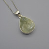 Sterling Silver 925 Raw Green Kyanite Teardrop Pendant - 2.7cm - No Chain Included