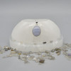 Blue Lace Agate Oval Pendant In 925 Silver - 1 Piece - 3.2cm - No Chain