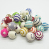 100% Wool Felt Balls - 100 Count - Mixed Colours - Polka Dots & Swirls - 2.5cm - Clearance Stock