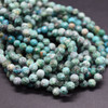 Azurite FACETED Round Beads - 4mm - 15'' Strand - Gemstone Beads for Jewellery Making