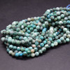 Azurite FACETED Round Beads - 4mm - 15'' Strand - Gemstone Beads for Jewellery Making