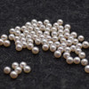 Saltwater Japanese Akoya Half-Drilled Round White Pearl Beads, (1 or 2pcs) for Earrings or Ring, 4 Size Options