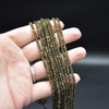 Golden Sheen Obsidian Faceted Rondelle Spacer Beads - 3mm x 2mm - 15'' Strand, for Jewellery Making