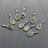 Genuine Raw Moldavite Dainty Sterling Silver Pendant - 1 Piece - 0.6mm-0.7mm