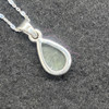 Genuine Raw Moldavite Sterling Silver Pendant - 1 Piece - 14mm x 9mm - No Chain