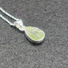 Genuine Raw Moldavite Sterling Silver Pendant - 1 Piece - 14mm x 9mm - No Chain