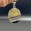 Genuine Blue John Fluorite Pendant - Rare Derbyshire Gemstone in Sterling Silver - 3 Options