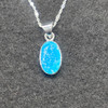 Rare Sleeping Beauty Turquoise Pendant - Genuine Arizona Robin's Egg Blue - Sterling Silver -1 pc