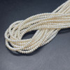 Natural Freshwater Potato Round Pearl Beads - White - 4mm - 5mm - 15'' Strand, for Jewellery making DIY