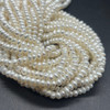 Natural Freshwater Potato Nugget Pearl Beads - White - 4mm - 4.5mm - 15'' Strand, for Jewellery making DIY