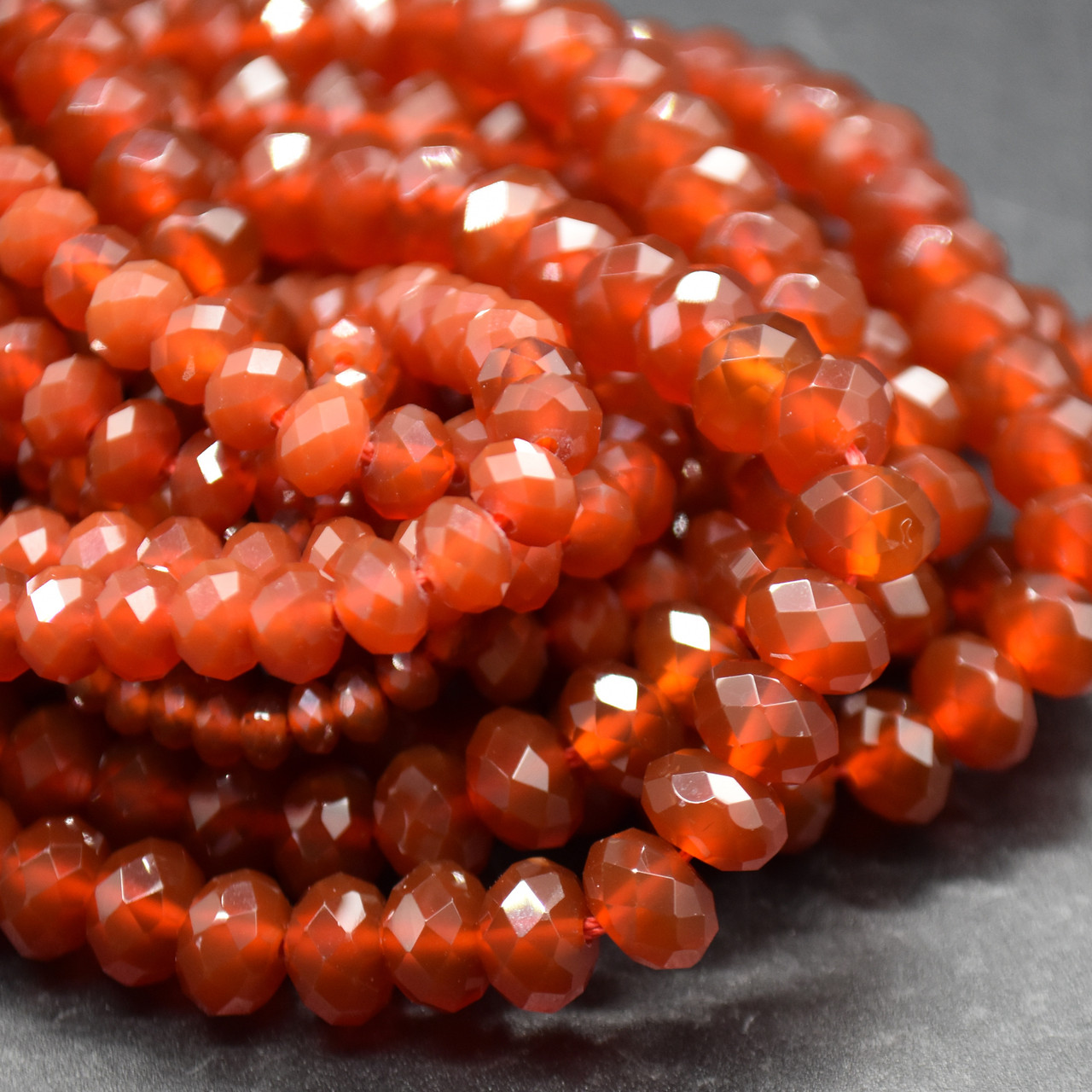 High Quality Grade A Red Agate Semi-Precious Gemstone Faceted