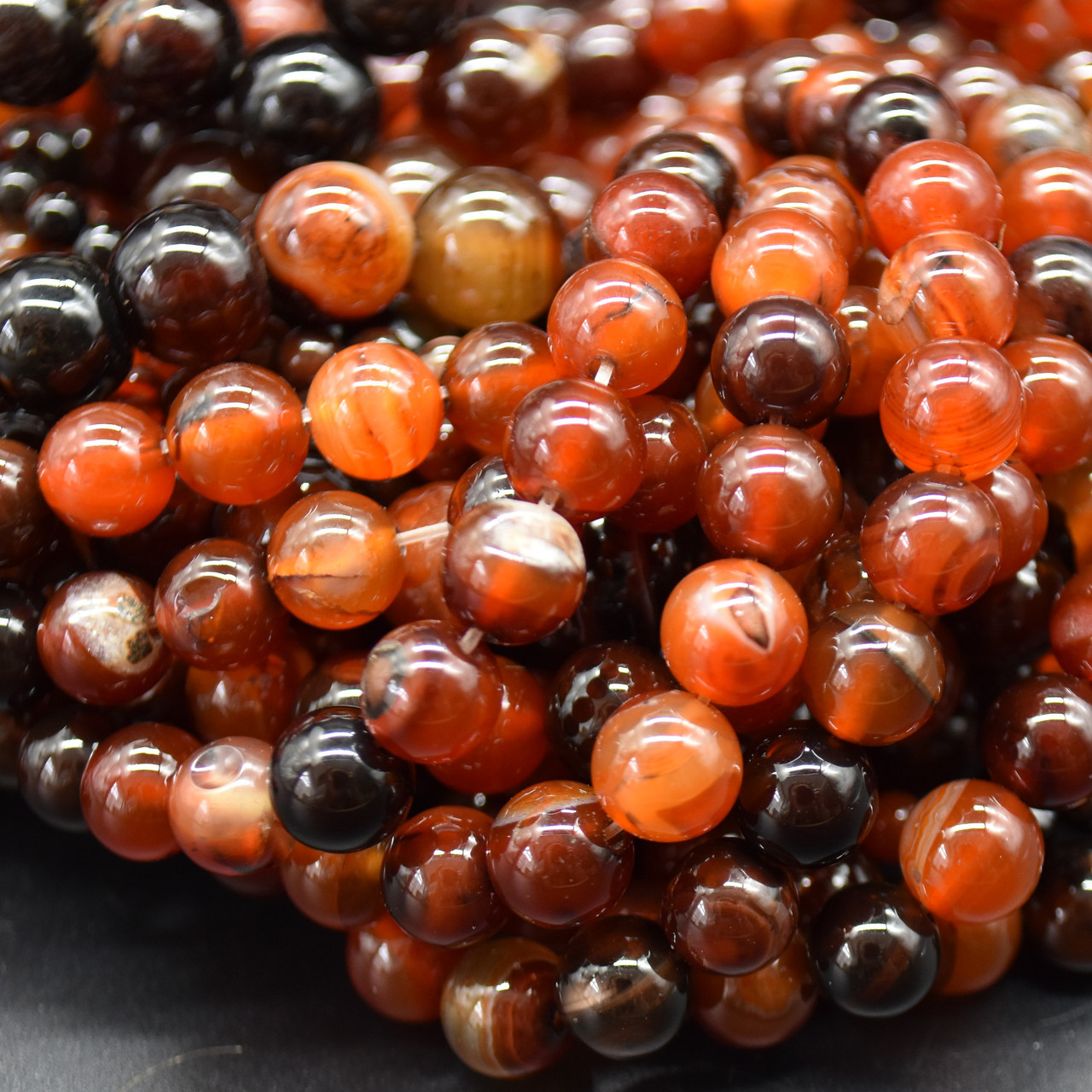 High Quality Grade A Madagascar Agate Semi-precious Gemstone Round