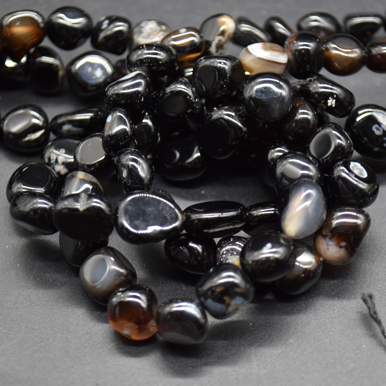 High Quality Grade A Natural Black Onyx Semi-precious Gemstone