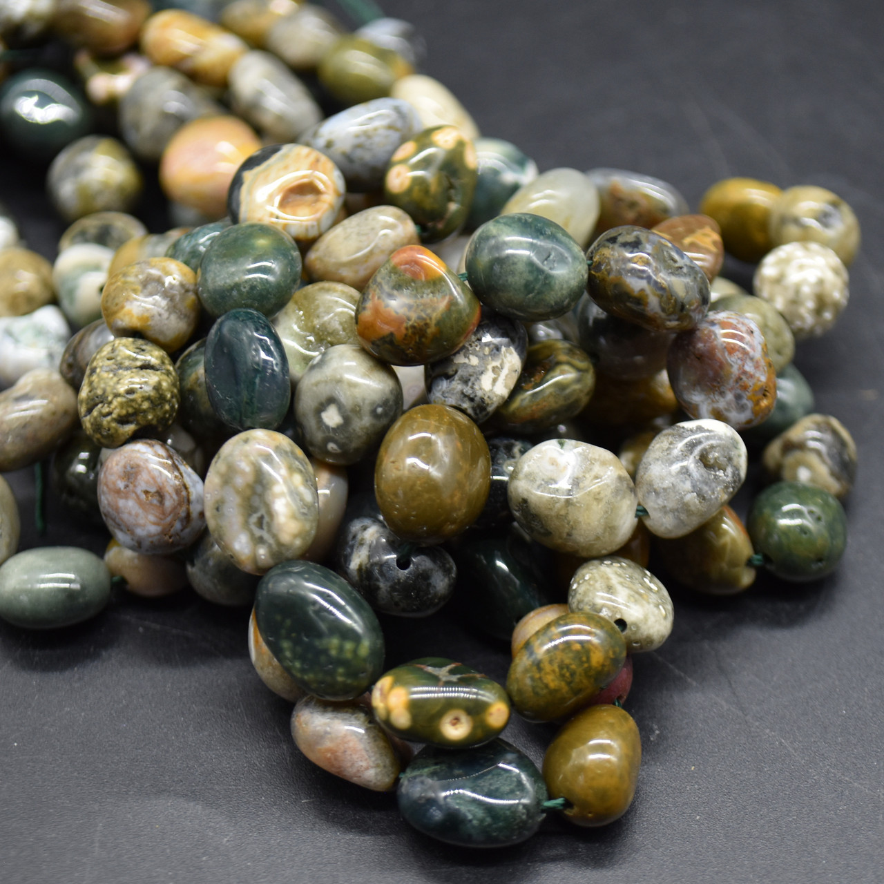 6mm Ocean Jasper Beads Natural Matte Finish Priced Per Strand 15132