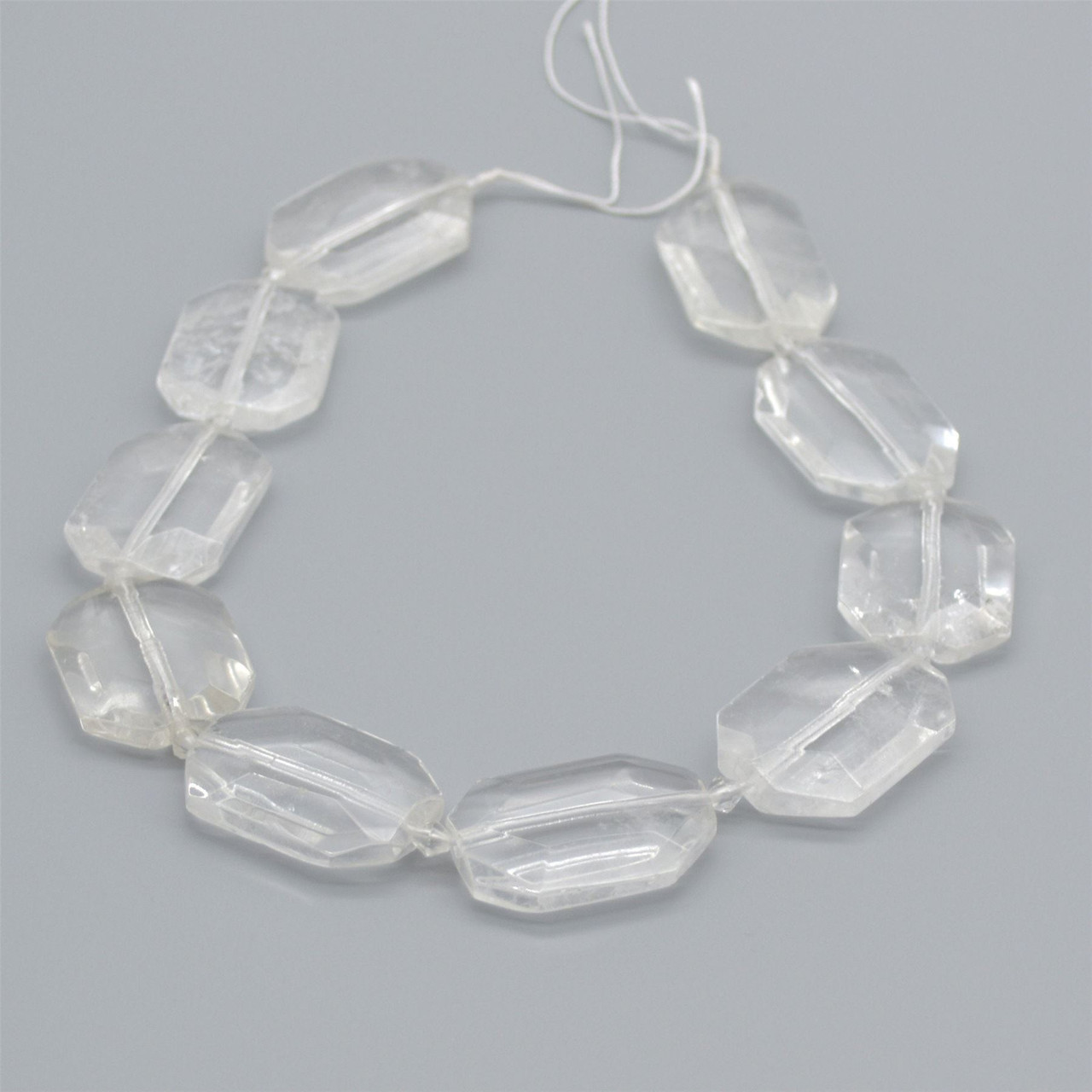 Clear glass bead on sale necklace