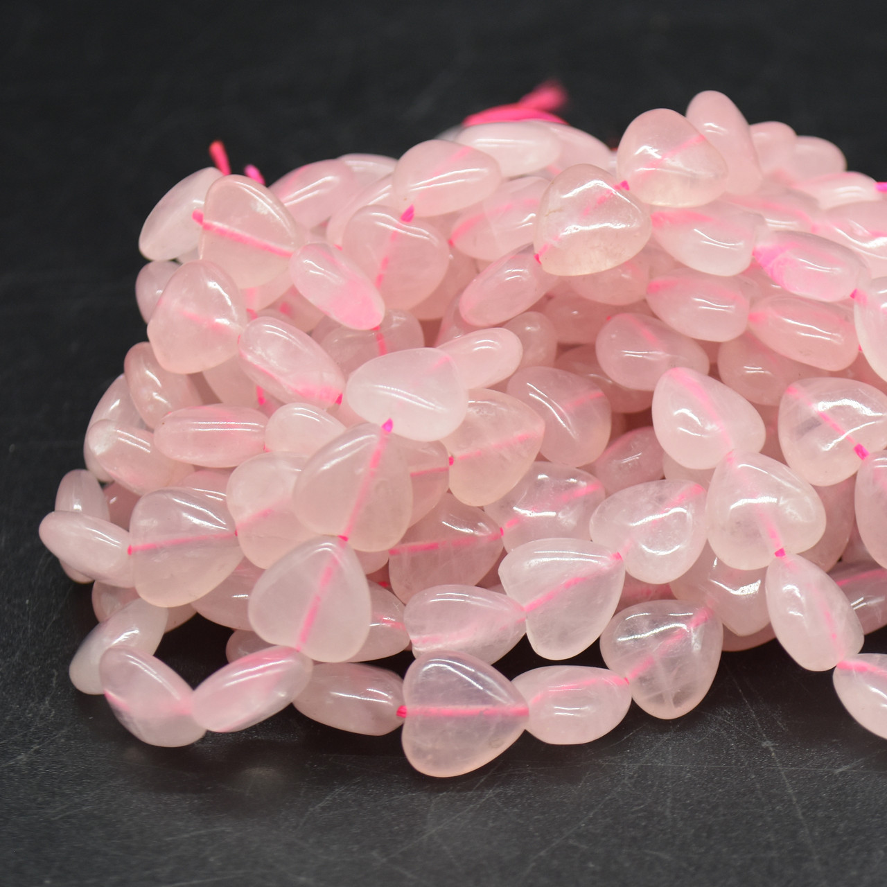 High Quality Grade A Rose Quartz Semi-precious Gemstone Heart