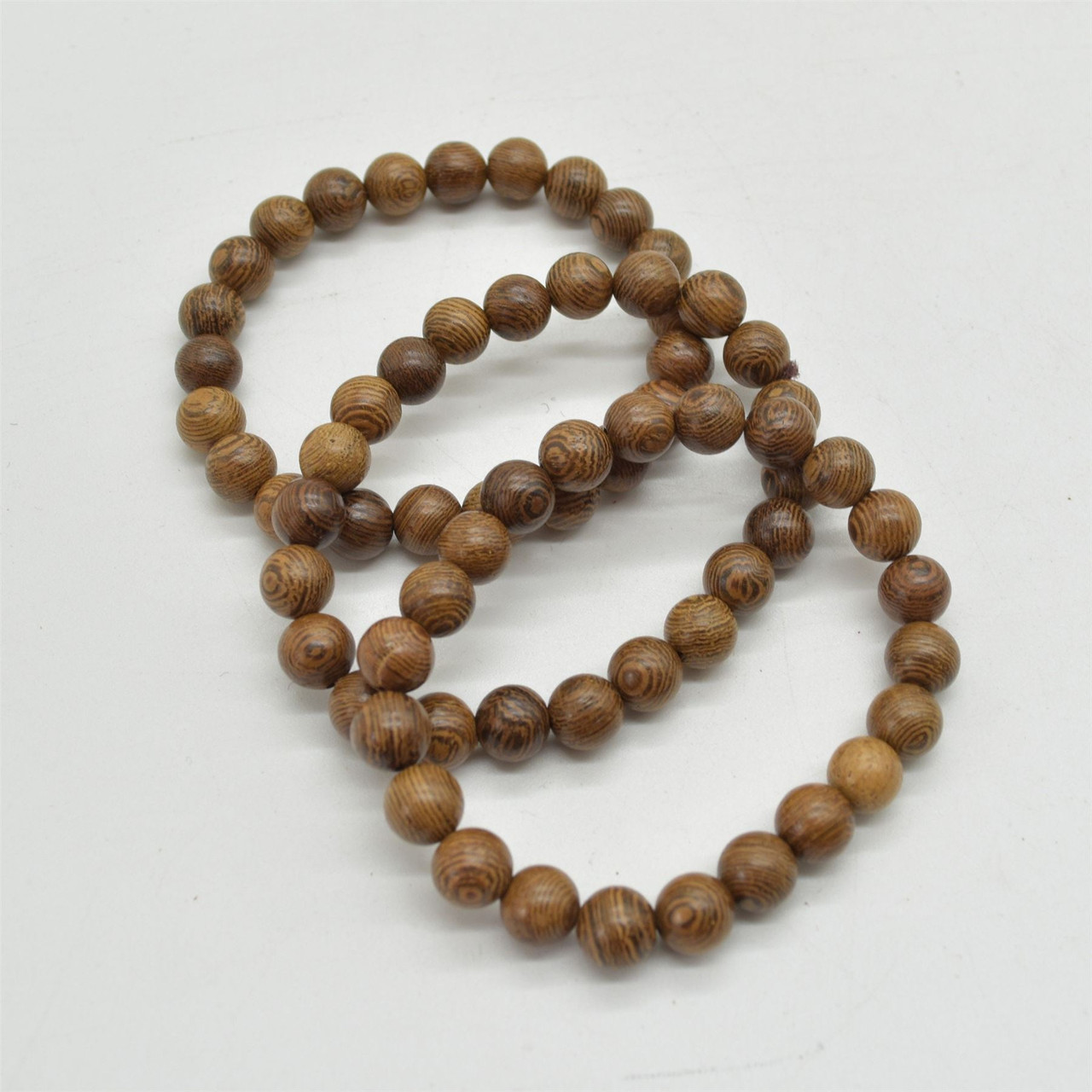 Natural African Sennawood Round Wood Beads Bracelet / Sample