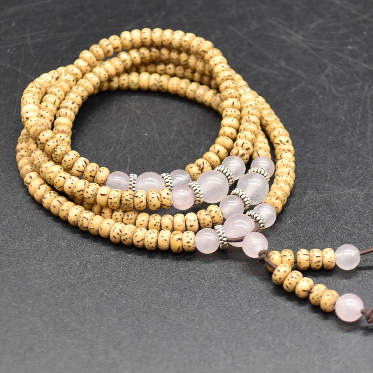 Lotus Seed Mala w/Spacers