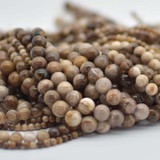 Wood Opalite Beads