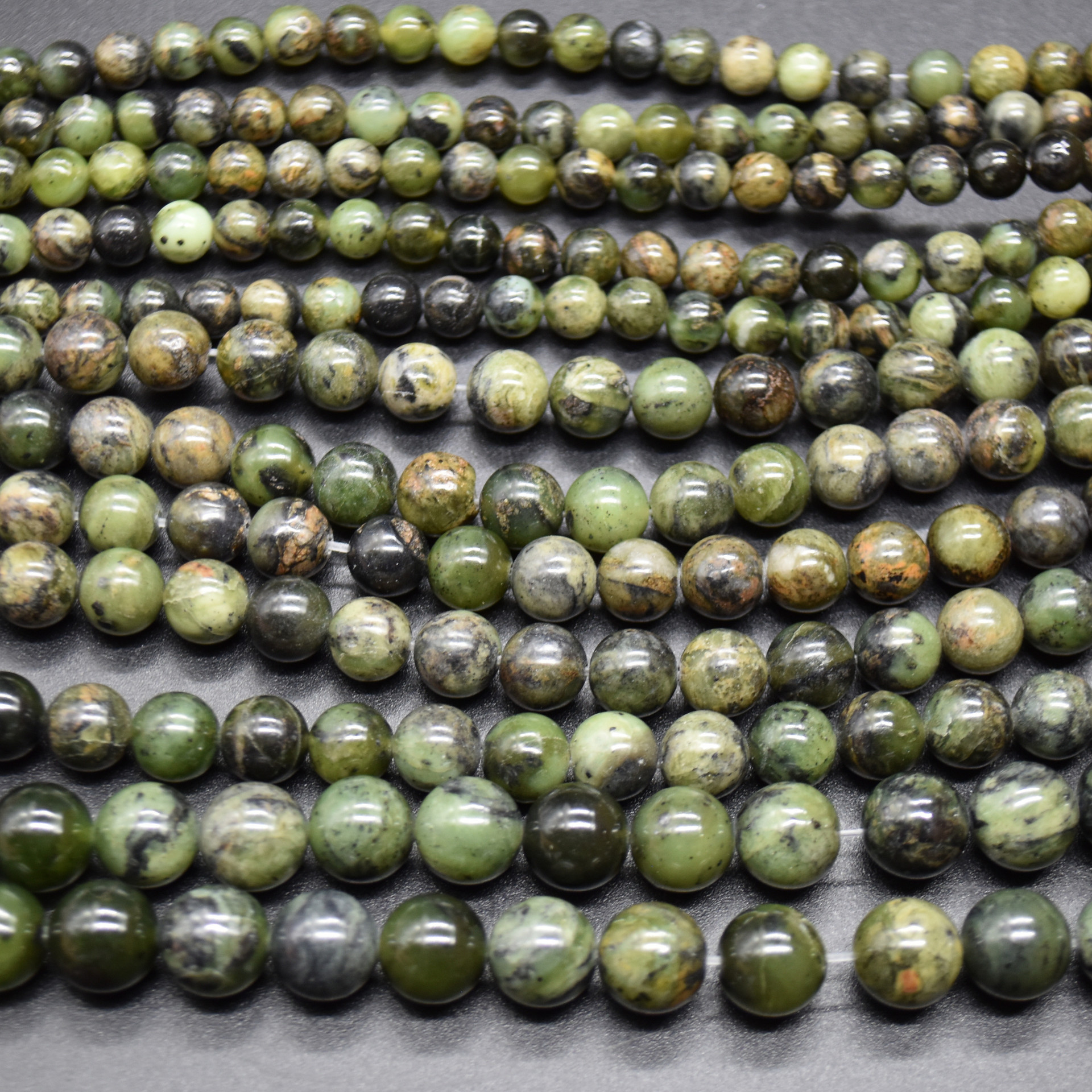 Natural Rainforest Jasper 8mm Round Beads Strand – Beads N Crystals