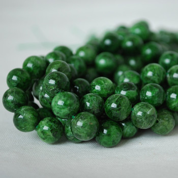High Quality Grade A Natural Russian Green Chrome Diopside Gemstone Round Beads 4mm, 6mm, 8mm, 10mm sizes