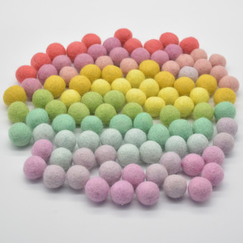Produktbild von Fair Trade Nepal Wolle Knäuel Filz Bunt Hell Filz Bälle 2cm