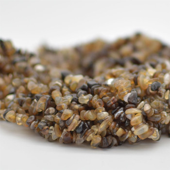 High Quality Grade A Natural Black Brown Banded Agate Semi-precious Gemstone Chips Nuggets Beads - 5mm - 8mm, approx 36" Strand High Quality Grade A Natural Black Brown Banded Agate Semi-precious Gemstone Chips Nuggets Beads - 5mm - 8mm, approx 36" Strand