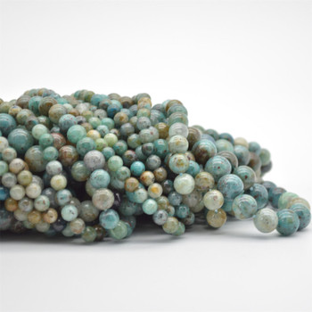 High Quality Grade A Natural Chrysocolla in Quartz Semi-Precious Gemstone Round Beads - 6mm, 8mm, 10mm sizes - 15.5" long High Quality Grade A Natural Chrysocolla in Quartz Semi-Precious Gemstone Round Beads - 6mm, 8mm, 10mm sizes - 15.5" long