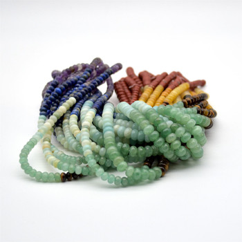 High Quality Grade A Natural 7 Chakra Semi-Precious Gemstone Rondelle Beads - 6mm x 4mm, 8mm x 5mm - 15" long High Quality Grade A Natural 7 Chakra Semi-Precious Gemstone Rondelle Beads - 6mm x 4mm, 8mm x 5mm - 15" long