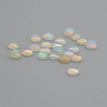 Grade AA Natural Ethiopian Opal Semi-precious Gemstone Round Cabochon - 3mm, 4mm sizes Grade AA Natural Ethiopian Opal Semi-precious Gemstone Round Cabochon - 3mm, 4mm sizes