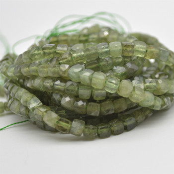 High Quality Grade A Natural Green Apatite Semi-precious Gemstone Faceted Cube Beads - 3mm - 4mm - 15.5" strand High Quality Grade A Natural Green Apatite Semi-precious Gemstone Faceted Cube Beads - 3mm - 4mm - 15.5" strand