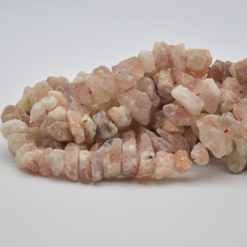 Raw Hand Polished Natural Sunstone Semi-precious Gemstone Nugget Beads - approx 8mm - 10mm x 12mm - 15mm - approx 15.5" strand Raw Hand Polished Natural Sunstone Semi-precious Gemstone Nugget Beads - approx 8mm - 10mm x 12mm - 15mm - approx 15.5" strand