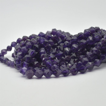 High Quality Grade A Natural Amethyst Semi-Precious Gemstone Star Cut Faceted Round Beads - 6mm, 8mm sizes - 15.5" long High Quality Grade A Natural Amethyst Semi-Precious Gemstone Star Cut Faceted Round Beads - 6mm, 8mm sizes - 15.5" long