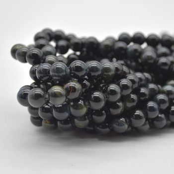Large Hole Beads - Natural Blue Tiger Eye Semi-precious Gemstone Round Beads - 8mm - 15.5" strand Large Hole Beads - Natural Blue Tiger Eye Semi-precious Gemstone Round Beads - 8mm - 15.5" strand