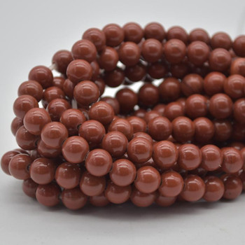 Large Hole (2mm) Beads - Natural Red Jasper Semi-precious Gemstone Round Beads - 8mm - 15.5" strand Large Hole (2mm) Beads - Natural Red Jasper Semi-precious Gemstone Round Beads - 8mm - 15.5" strand
