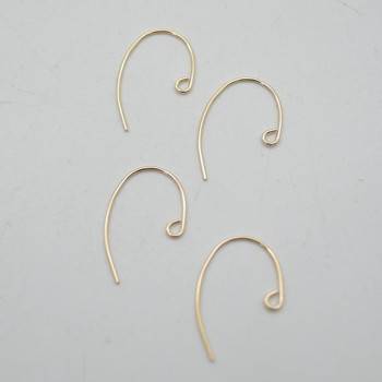 14K Gold Filled Findings - Gold Filled Base Clef Earring Wire- 0.64mm x 20mm - 2 or 20 Count - Made in USA