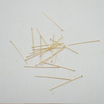 14K Gold Filled Findings - Gold Filled Headpin - 0.41mm x 25.4mm - 10, 20 or 50 Count - Made in USA 14K Gold Filled Findings - Gold Filled Headpin - 0.41mm x 25.4mm - 10, 20 or 50 Count - Made in USA