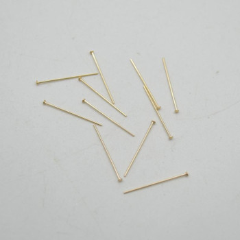 14K Gold Filled Findings - Gold Filled Headpin - 0.50mm x 19mm - 10, 20 or 50 Count - Made in USA